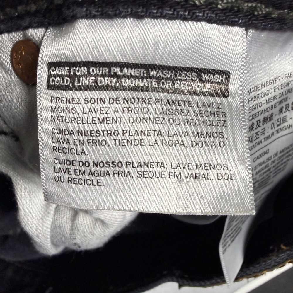 Levi's 501xx Shrink to Fit Black Straight Leg Jeans Mens 34x29 501-0660 Egypt - Picture 14 of 14